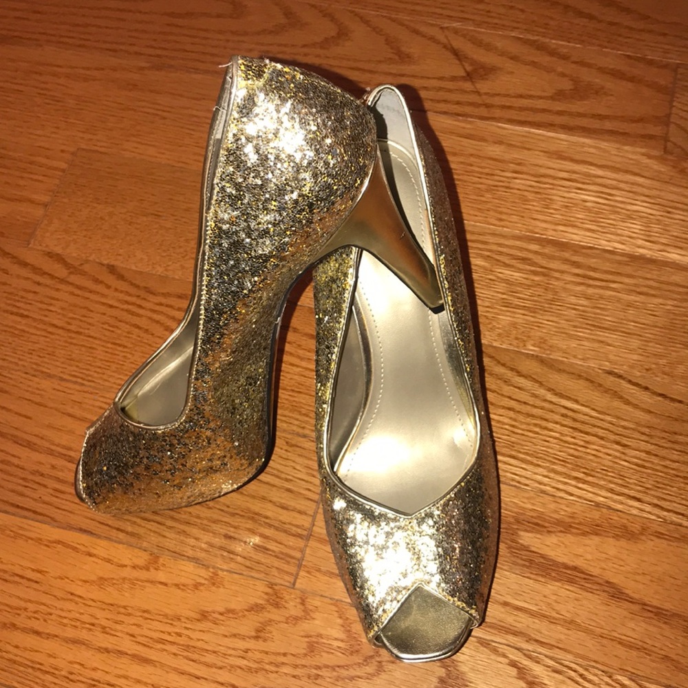 Glitter Gold Glamorous Heels